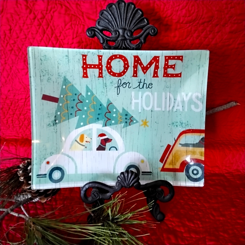 New🎄Prima Designs NY Glass Platter